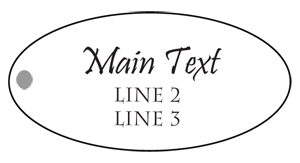 Customized 1x2 Oval Hang Tag Kit (Set of 48)<BR><B>USUALLY SHIPS WITHIN 24 HRS</B>