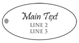 Customized 1x2 Oval Hang Tag Kit (Set of 48)<BR><B>USUALLY SHIPS WITHIN 24 HRS</B>