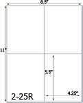 4 1/4 x 5 1/2 Rectangle Ultra Brown Kraft Label Sheet<BR><B>USUALLY SHIPS SAME DAY</B>
