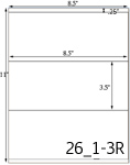 8 1/2 x 3 1/2 Rectangle Water-Resistant White Vinyl Inkjet Label Sheet<BR><B>USUALLY SHIPS SAME DAY</B>