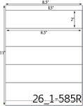 8 1/2 x 2 Rectangle Water-Resistant White Vinyl Inkjet Label Sheet<BR><B>USUALLY SHIPS SAME DAY</B>