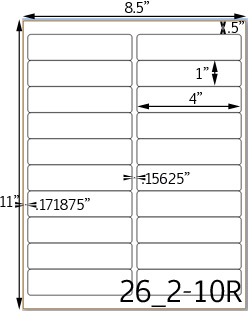4 x 1 Rectangle Water-Resistant White Vinyl Inkjet Label Sheet<BR><B>USUALLY SHIPS SAME DAY</B>
