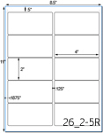 4 x 2 Rectangle Water-Resistant White Vinyl Inkjet Label Sheet<BR><B>USUALLY SHIPS SAME DAY</B>