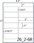 4 x 1 1/2 Rectangle Water-Resistant White Vinyl Inkjet Label Sheet<BR><B>USUALLY SHIPS SAME DAY</B>