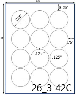 2 1/4 Diameter Round Water-Resistant White Vinyl Inkjet Label Sheet<BR><B>USUALLY SHIPS SAME DAY</B>