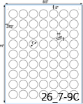 1 Diameter Round Clear Matte Polyester Inkjet Label Sheet<BR><B>USUALLY SHIPS SAME DAY</B>