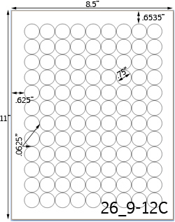 3/4 Diameter Round Clear Gloss Polyester Inkjet Label Sheet<BR><B>USUALLY SHIPS SAME DAY</B>