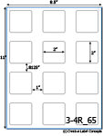2 x 2 Square Clear Gloss Polyester Laser Label Sheet<BR><B>USUALLY SHIPS SAME DAY</B>