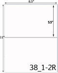 8 1/2 x 5 1/2 Rectangle <B>ULTRA</B> Water-Resistant White Vinyl Inkjet Label Sheet<BR><B>USUALLY SHIPS SAME DAY</B>