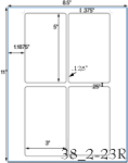 3 x 5 Rectangle <B>ULTRA</B> Water-Resistant White Vinyl Inkjet Label Sheet<BR><B>USUALLY SHIPS SAME DAY</B>