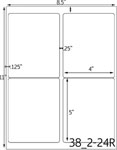 4 x 5 Rectangle Prairie Kraft Label Sheet<BR><B>USUALLY SHIPS SAME DAY</B>