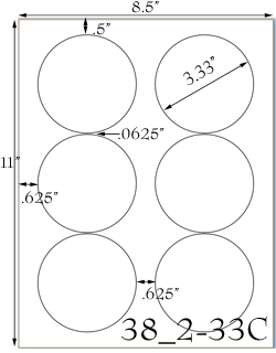 3 1/3 Diameter Round Prairie Kraft Label Sheet<BR><B>USUALLY SHIPS SAME DAY</B>