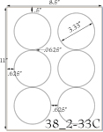 3 1/3 Diameter Round Prairie Kraft Label Sheet<BR><B>USUALLY SHIPS SAME DAY</B>