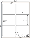 4 x 3 1/3 Rectangle Khaki Tan Label Sheet<BR><B>USUALLY SHIPS SAME DAY</B>
