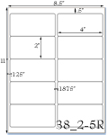 4 x 2 Rectangle Khaki Tan Label Sheet<BR><B>USUALLY SHIPS SAME DAY</B>