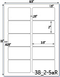 3 1/2 x 2 Rectangle Khaki Tan Label Sheet<BR><B>USUALLY SHIPS SAME DAY</B>