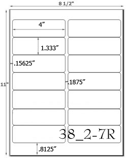 4 x 1 1/3 Rectangle Prairie Kraft Label Sheet<BR><B>USUALLY SHIPS SAME DAY</B>