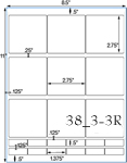2 3/4 x 2 3/4 Square Khaki Tan Label Sheet<BR><B>USUALLY SHIPS SAME DAY</B>