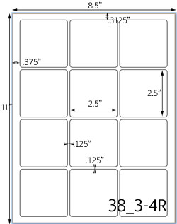 2 1/2 x 2 1/2  Square Khaki Tan Label Sheet<BR><B>USUALLY SHIPS SAME DAY</B>