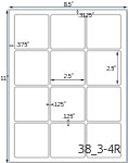 2 1/2 x 2 1/2  Square Khaki Tan Label Sheet<BR><B>USUALLY SHIPS SAME DAY</B>