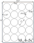 2 Diameter Round <B>ULTRA</B> Water-Resistant White Vinyl Inkjet Label Sheet<BR><B>USUALLY SHIPS SAME DAY</B>