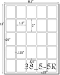 1 1/2  x 2 Rectangle Khaki Tan Label Sheet<BR><B>USUALLY SHIPS SAME DAY</B>
