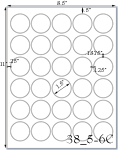 1 1/2 Diameter Round Prairie Kraft Label Sheet<BR><B>USUALLY SHIPS SAME DAY</B>