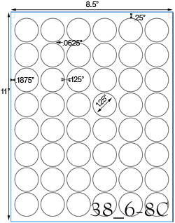 1 1/4 Diameter Round Prairie Kraft Label Sheet<BR><B>USUALLY SHIPS SAME DAY</B>
