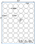 1 1/4 Diameter Round Prairie Kraft Label Sheet<BR><B>USUALLY SHIPS SAME DAY</B>