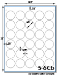1 1/2 Diameter Round Water-Resistant White Vinyl Inkjet Label Sheet<BR><B>USUALLY SHIPS SAME DAY</B>