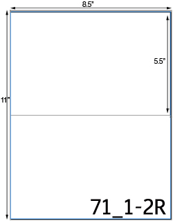 8 1/2 x 5 1/2 Rectangle Ultra Brown Kraft Label Sheet<BR><B>USUALLY SHIPS SAME DAY</B>
