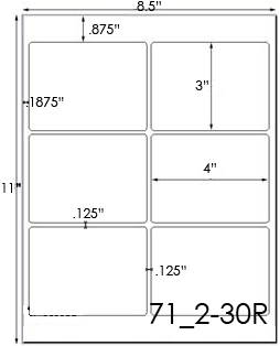 4 x 3 Rectangle Ultra Brown Kraft Label Sheet<BR><B>USUALLY SHIPS SAME DAY</B>