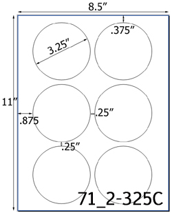 3 1/4 Diameter Round Brown Kraft Label Sheet<BR><B>USUALLY SHIPS SAME DAY</B>