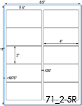 4 x 2 Rectangle Ultra Brown Kraft Label Sheet<BR><B>USUALLY SHIPS SAME DAY</B>