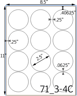 2 1/2 Diameter Round Ultra Brown Kraft Label Sheet<BR><B>USUALLY SHIPS SAME DAY</B>