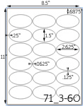 Oval Laser Labels, Oval Inkjet Labels, Oval Labels, Custom Printed Oval Labels