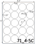 2 Diameter Round Ultra Brown Kraft Label Sheet<BR><B>USUALLY SHIPS SAME DAY</B>