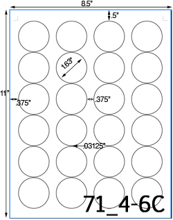 1 2/3 Diameter Round Ultra Brown Kraft Label Sheet<BR><B>USUALLY SHIPS SAME DAY</B>
