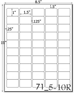 1 1/2 x 1 Rectangle Ultra Brown Kraft Label Sheet<BR><B>USUALLY SHIPS SAME DAY</B>