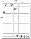 1 1/2 x 1 Rectangle Ultra Brown Kraft Label Sheet<BR><B>USUALLY SHIPS SAME DAY</B>