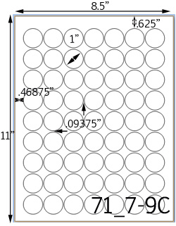 1 Diameter Round Ultra Brown Kraft Label Sheet<BR><B>USUALLY SHIPS SAME DAY</B>