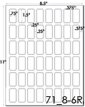 3/4 x 1 1/2 Rectangle Ultra Brown Kraft Label Sheet<BR><B>USUALLY SHIPS SAME DAY</B>