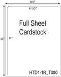 8 1/2 x 11 Rectangle Full Sheet Cardstock / Han...