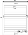 7 1/2 x 5/8 Rectangle<BR>Brown Kraft Printed Label Sheet<BR><B>USUALLY SHIPS IN 2-3 BUSINESS DAYS</B>