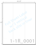 8 1/2 x 11 Rectangle w/ 2 Slits CRACK BACK<BR>Clear Matte Polyester Printed Label Sheet<BR><B>USUALLY SHIPS IN 2-3 BUSINESS DAYS</B>