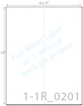 8 1/2 x 11 Rectangle w/ 1 Vert Slit<BR>Clear Matte Polyester Printed Label Sheet<BR><B>USUALLY SHIPS IN 2-3 BUSINESS DAYS</B>