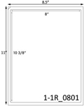 8 x 10 3/8 Rectangle<BR>Brown Kraft Printed Label Sheet<BR><B>USUALLY SHIPS IN 2-3 BUSINESS DAYS</B>