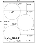 4 1/2 Diameter Round Circle<BR>White Water-resistant Polyester Printed Label Sheet<BR><B>USUALLY SHIPS IN 2-3 BUSINESS DAYS</B>