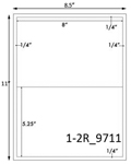 8 x 5 1/4 Rectangle<BR>Brown Kraft Printed Label Sheet<BR><B>USUALLY SHIPS IN 2-3 BUSINESS DAYS</B>