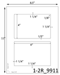 6 x 4 Rectangle<BR>Brown Kraft Printed Label Sheet<BR><B>USUALLY SHIPS IN 2-3 BUSINESS DAYS</B>